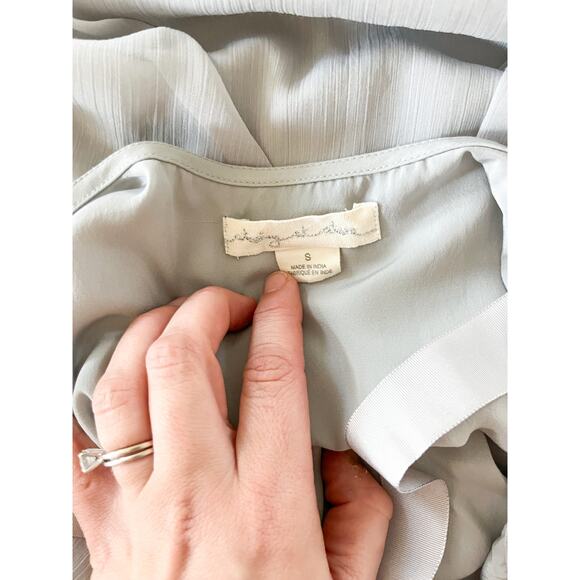 Staring at Stars | Anthropologie | Embroidered Babydoll Dress | Grey  | Sz S - Picture 9 of 10